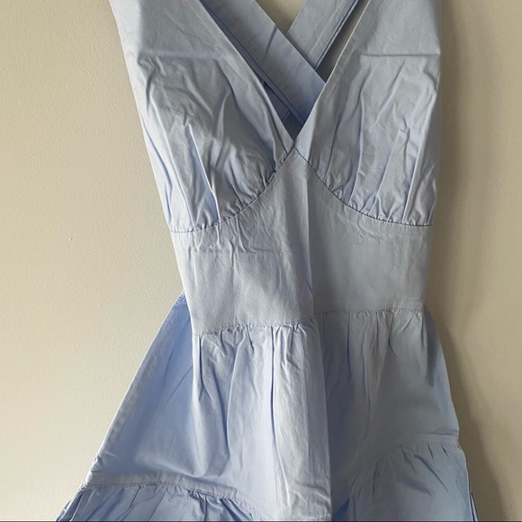 Light blue midi sundress with open back - Picture 3 of 5